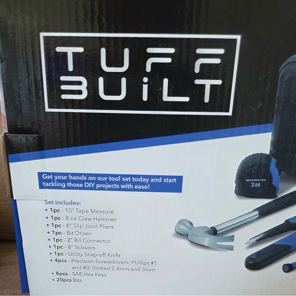 Tuff Built 39 piece Tool Set with Hammer and Screwdrivers